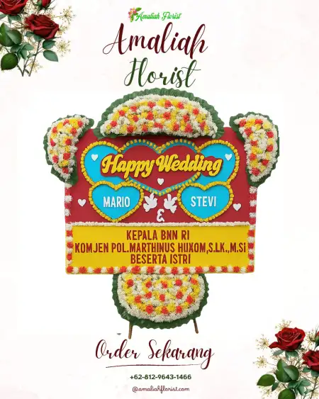 Papan Bunga Pernikahan kapetakan